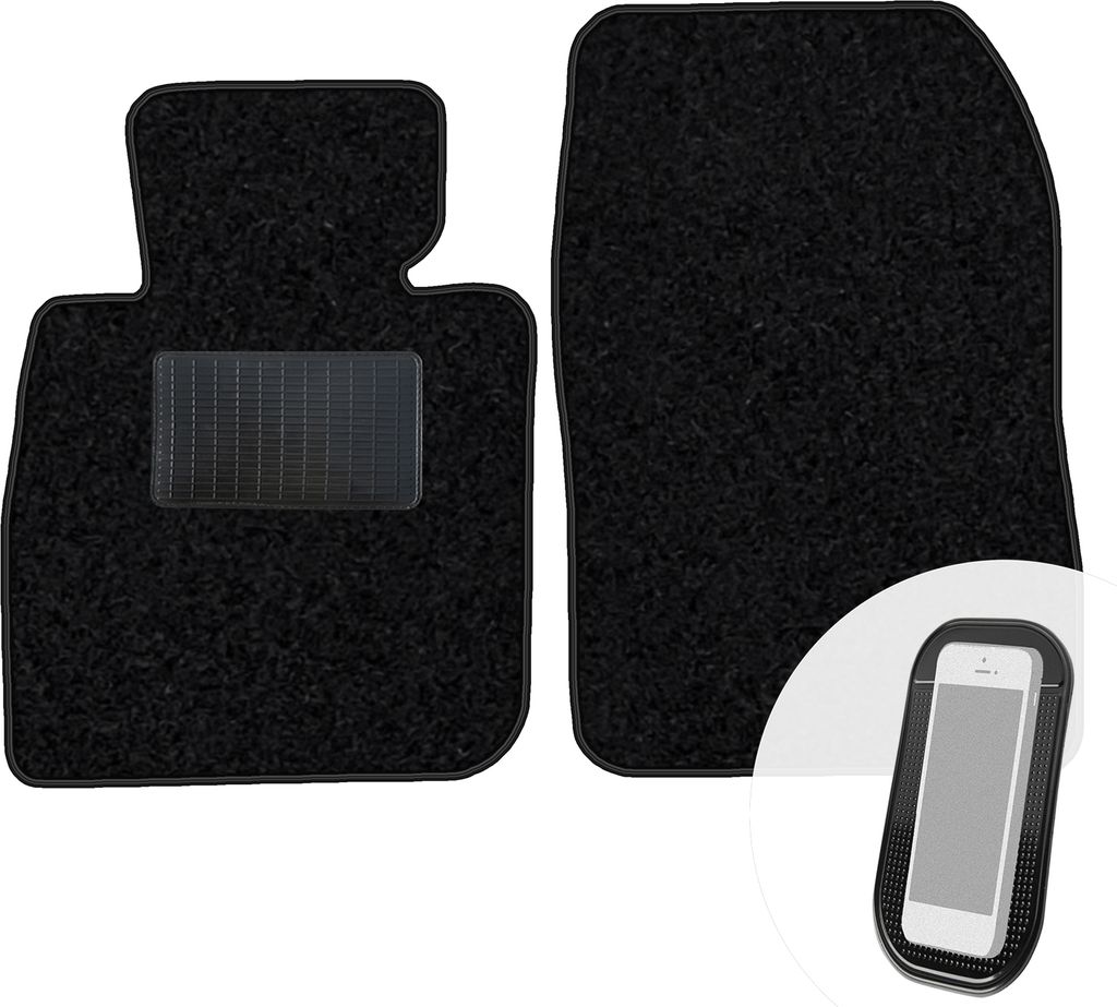 moto-MOLTICO Vorne Fußmatten Auto Velours Autoteppiche Schwarz Automatten Set 2-teilig passend für Mazda CX-3 2015-2021