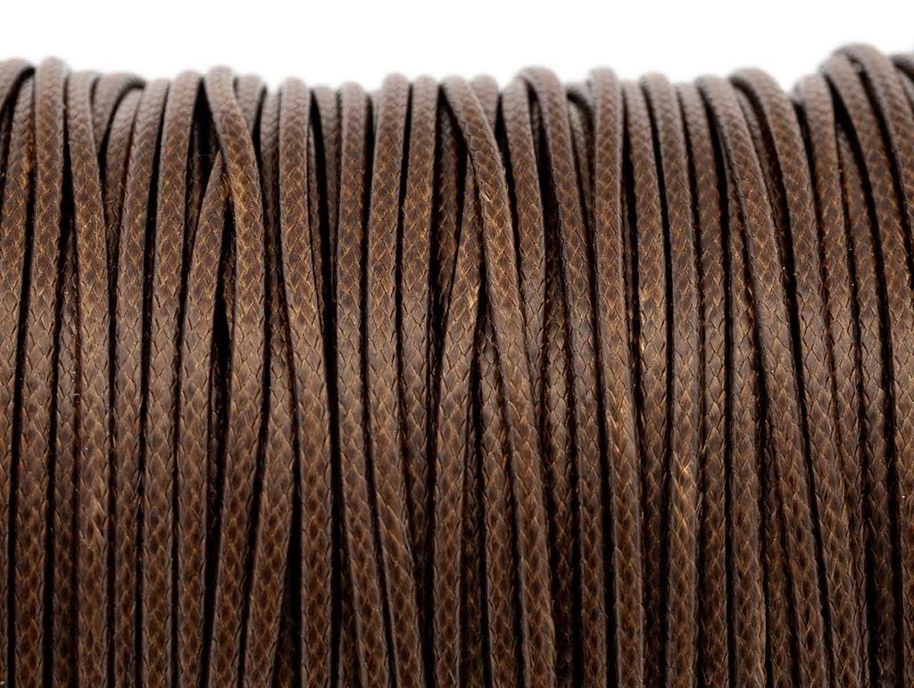 Vintageparts Polyesterkordel Gewachst Braun 2mm Schmuckband Produktbild 