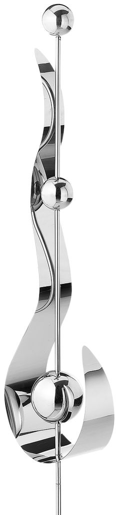 Kobolo Gartenstecker Dekostecker DROPS aus Edelstahl silber Produktbild 