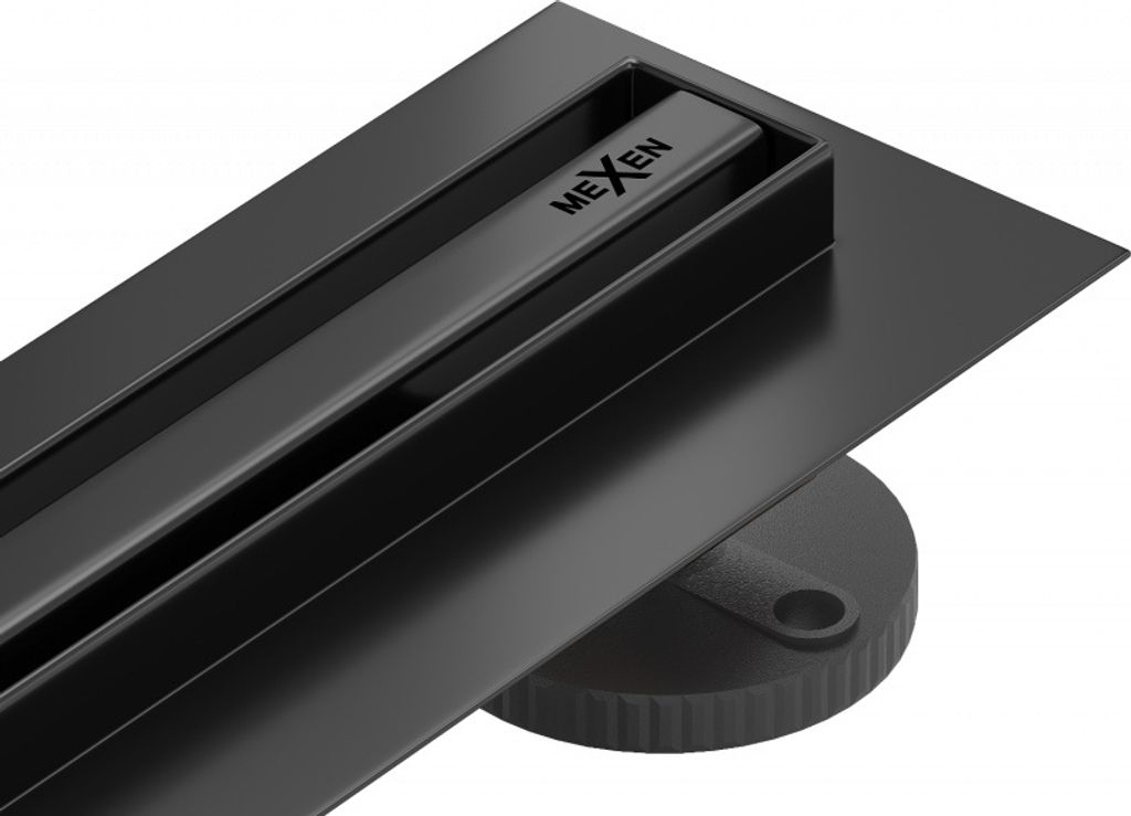 Mexen Flat 360° Slim lineární odtok rotační 120 cm, Černá - Obrázek produktu 