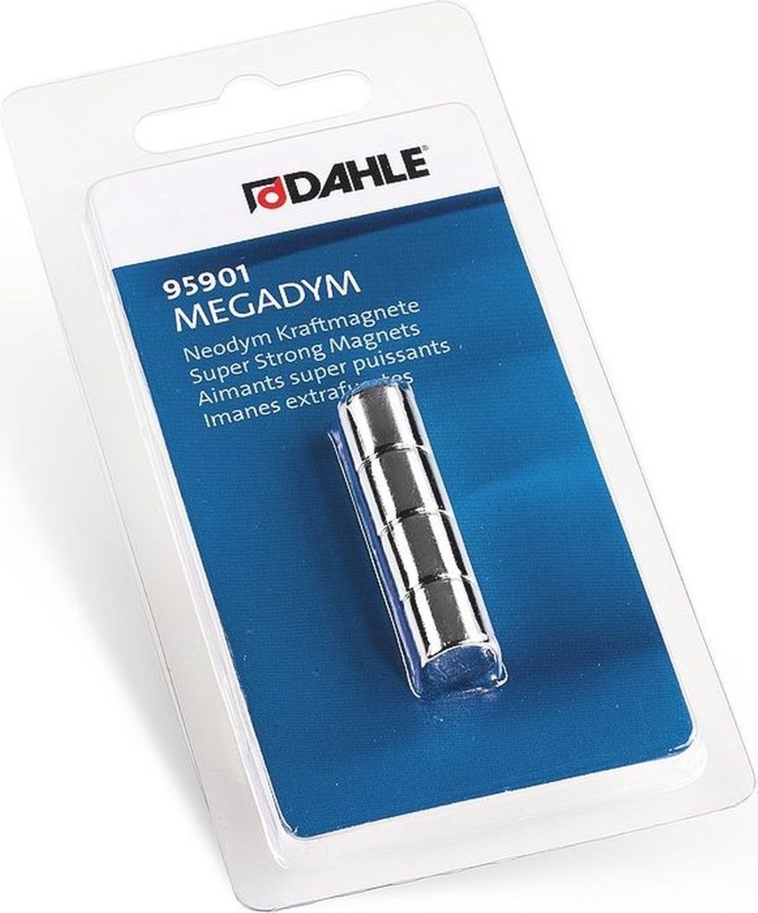 Megadym Magnet Cylinder 10mm VE=5x4 Stück silber