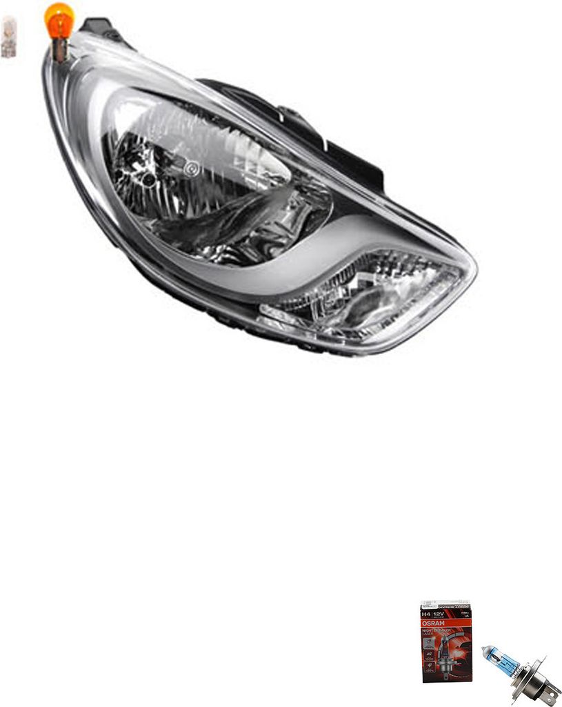 Johns, Scheinwerfer + Osram Night Breaker Laser passend für Hyundai i10 02/2011 - Rechts 921020X120 921200X120