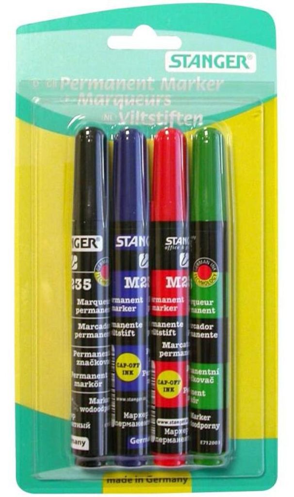 12x Permanent Marker 4er Rundspitze Farben Stift Bunt Produktbild 