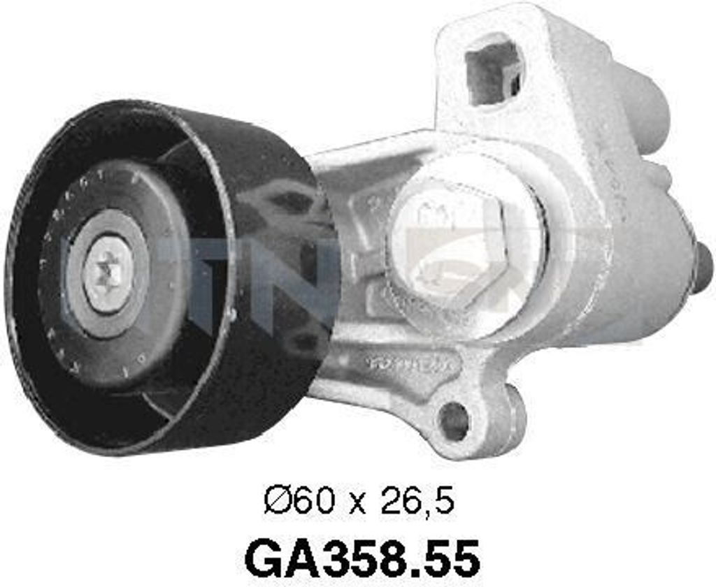 SNR GA358.55 Spannrolle, Keilrippenriemen OE 575130 kompatibel mit Partner, Expert, 806, 605, 406, 306, 206, Zeta, Ulysse, Scudo, ZX, Xsara, XM, Xa...