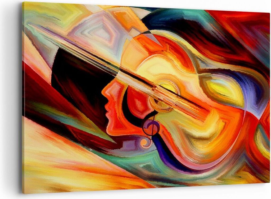 Bild auf Leinwand - Leinwandbild - Abstraktion modern - 120x80cm - Wand Bild - Wanddeko - Leinwanddruck - Bilder - Kunstdruck - Wanddekoration - Le...