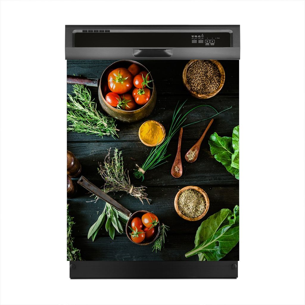 Magnete Dekorative 60x70 cm Küche Magnetmatte Spülmaschine - Gewürze Gemüse