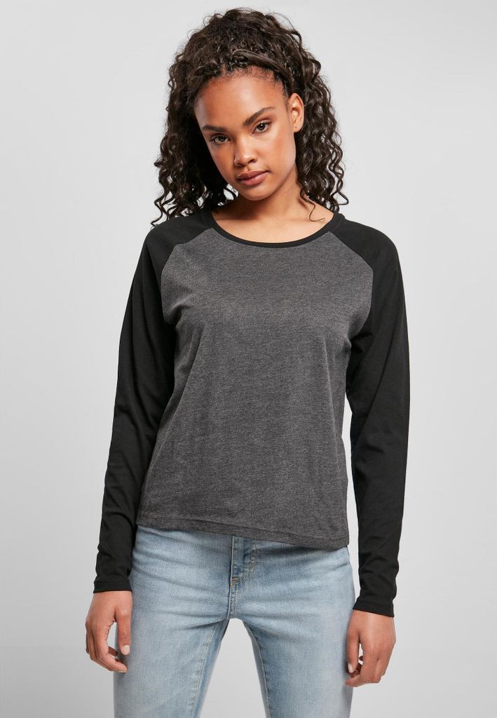 Urban Classics Ladies Contrast Raglan Longsleeve T-shirt Image du produit 