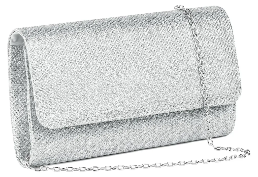 Pochette de fête argentée : le sac compact qui contient vos essentiels