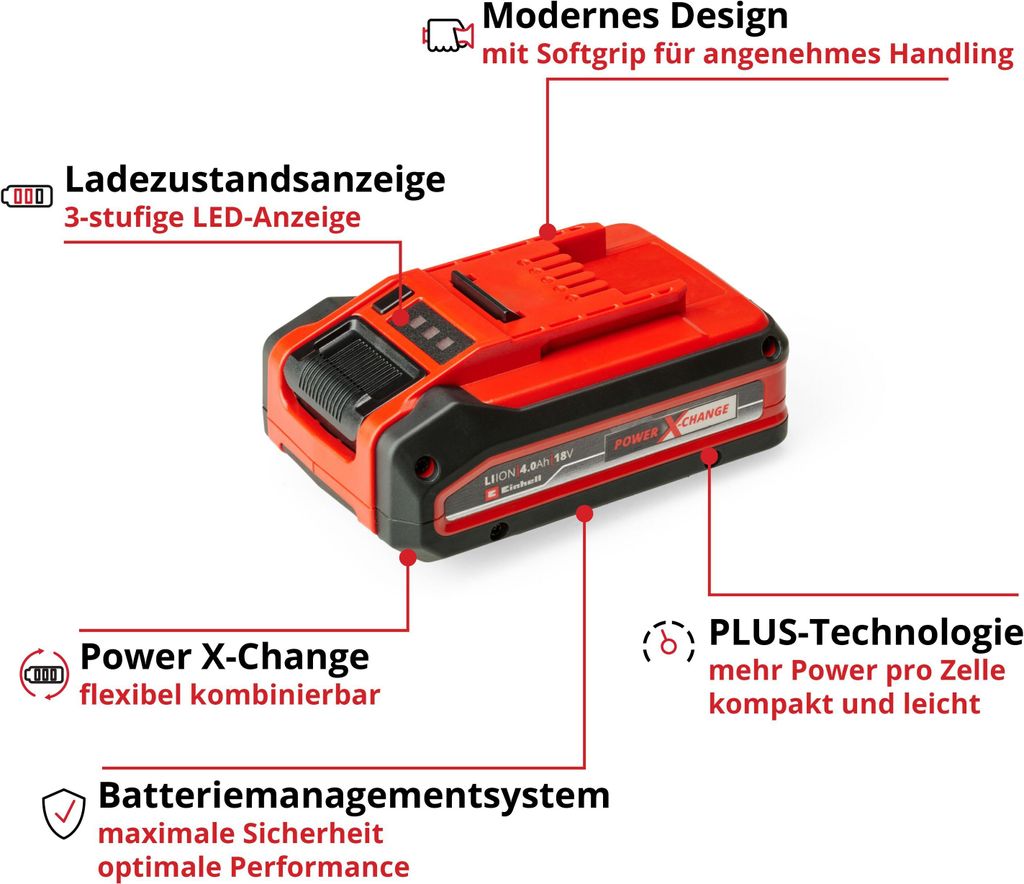 Akumulator Einhell 18V 4,0Ah Power-X-Change Plus, 4511553 Zdjęcie produktu 3