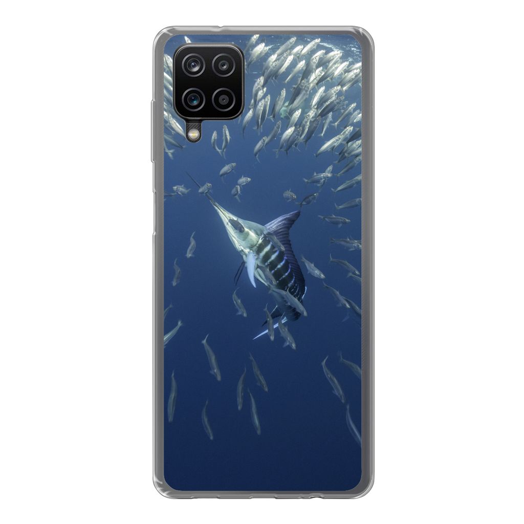 MuchoWow Handyhülle Schutzhülle Hülle für Samsung Galaxy A12 Fisch - Schwertfisch - Wasser Silikon Softcase Handy Hülle - Bild