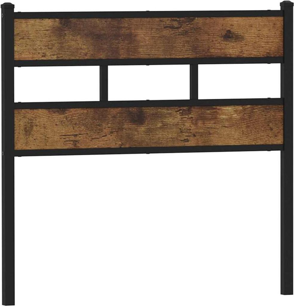 vidaXL Ersatz-Kopfteil Räuchereiche 107 cm Eisen und Holzwerkstoff