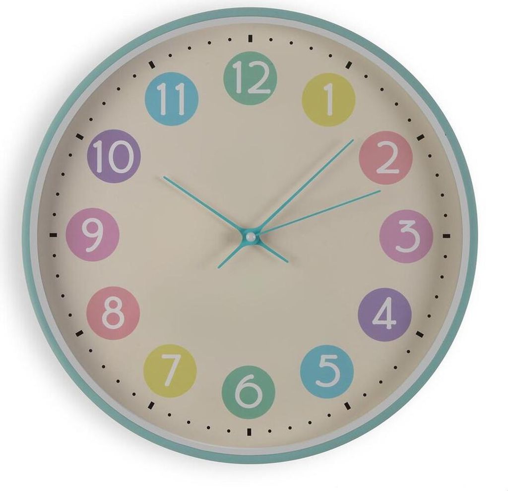 Wanduhr Versa Bunt Kunststoff 30 x 30 x 4,5 cm
