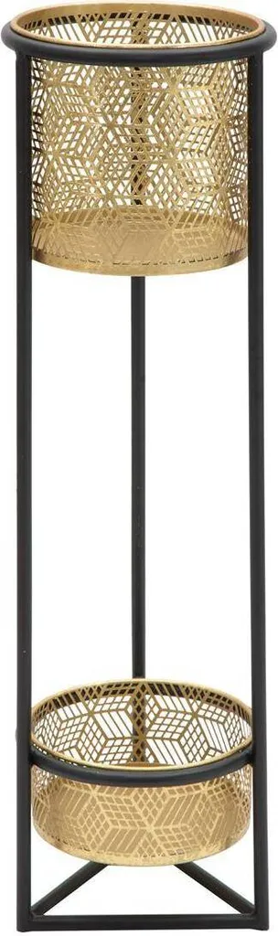 Support de Plantes Bicolore Noir Or Mauro Ferretti - Format 80 cm