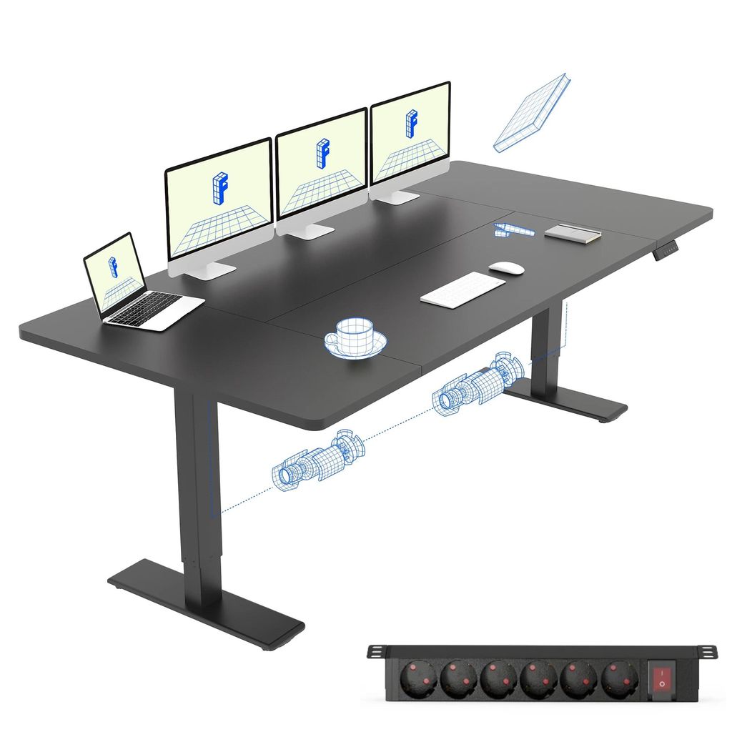 FLEXISPOT QB2, výškově nastavitelný psací stůl, elektrický, Obrázek produktu 