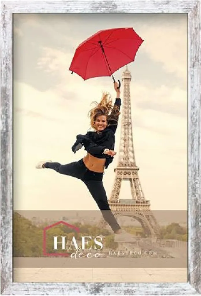 Cadre Photo 40x60 Anti-Casse Verre Acrylique Haes Deco Paris Bicolore