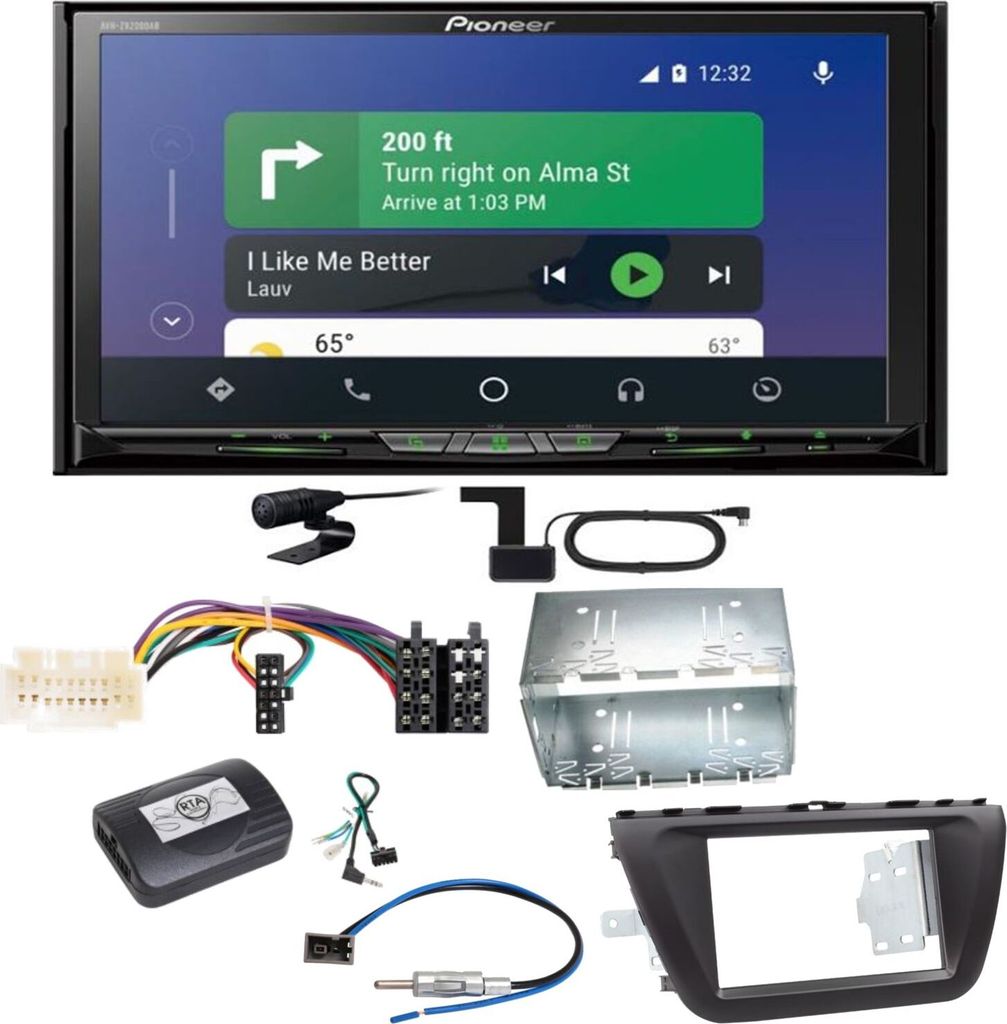 Pioneer AVH-Z9200DAB Android Auto Carplay USB Einbauset für Suzuki SX4 S-Cross