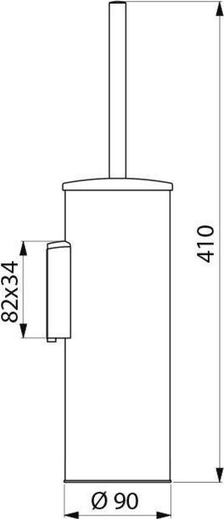 Delabie WC-Bürstengarnitur Wandmontage mit Abd. Edelstahl satiniert