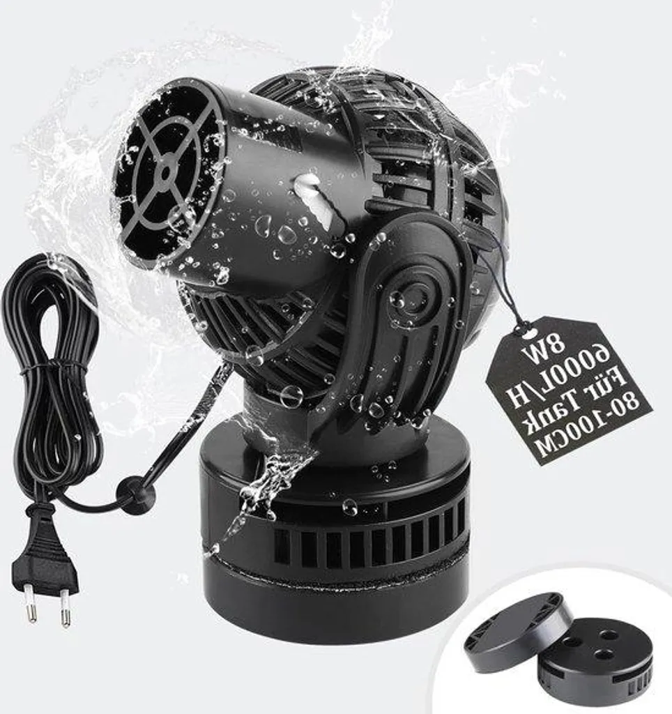 Pompe aquarium silencieuse 6000 l/h à 360° - Brassage basse conso