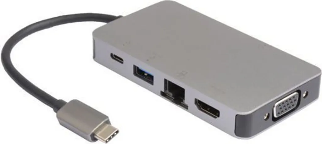 Station de Travail Mobile USB-C MicroConnect pour Télétravail et Bureau