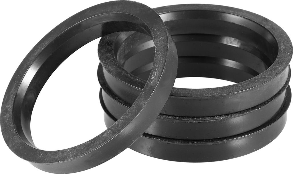 4Stk. 71,5mm bis 57,1mm Universal Auto Naentrierringe Schwarz