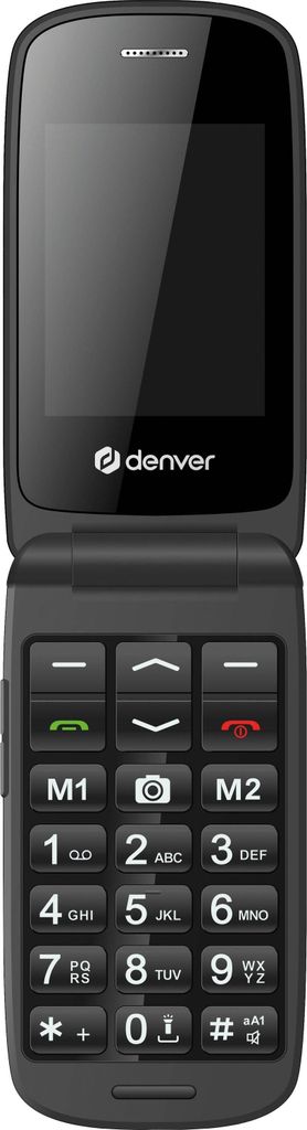 DENVER Denver BAS-24600L 6,1 cm (2,4") 270 g Schwarz Seniorenhandy