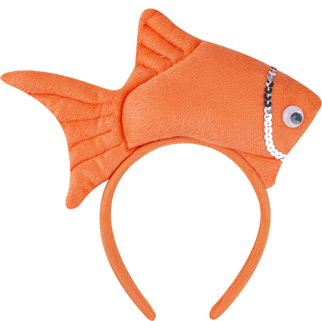 Goldfisch-Haarreif, Fisch-Design, Kostüm-Haarreif, verstellbarer Haarreif, Cosplay-Accessoires, Party-Verkleidung, Geburtstagszubehör