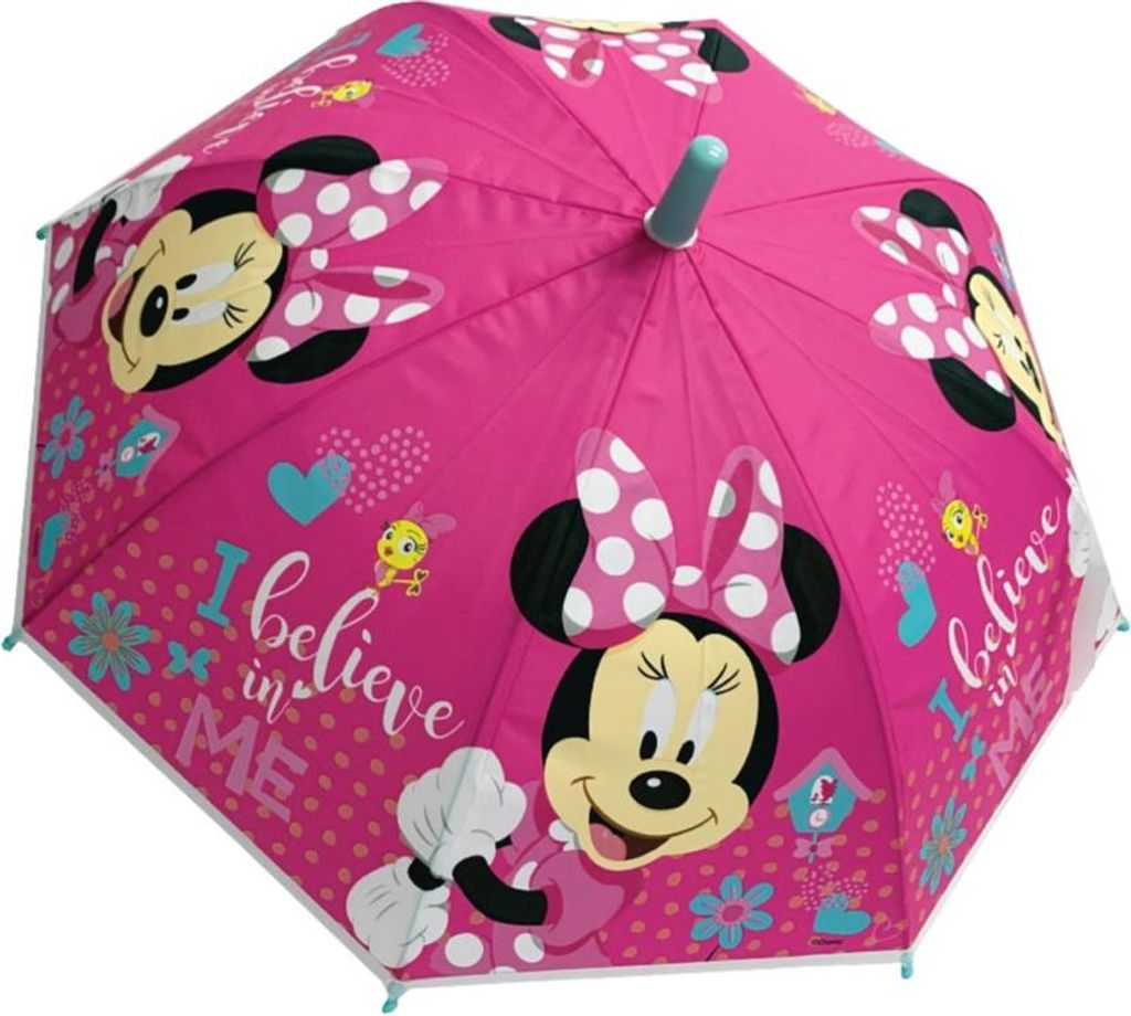 Disney Minnie Mouse Kinder Regenschirm 66 cm rosa offiziell Produktbild 