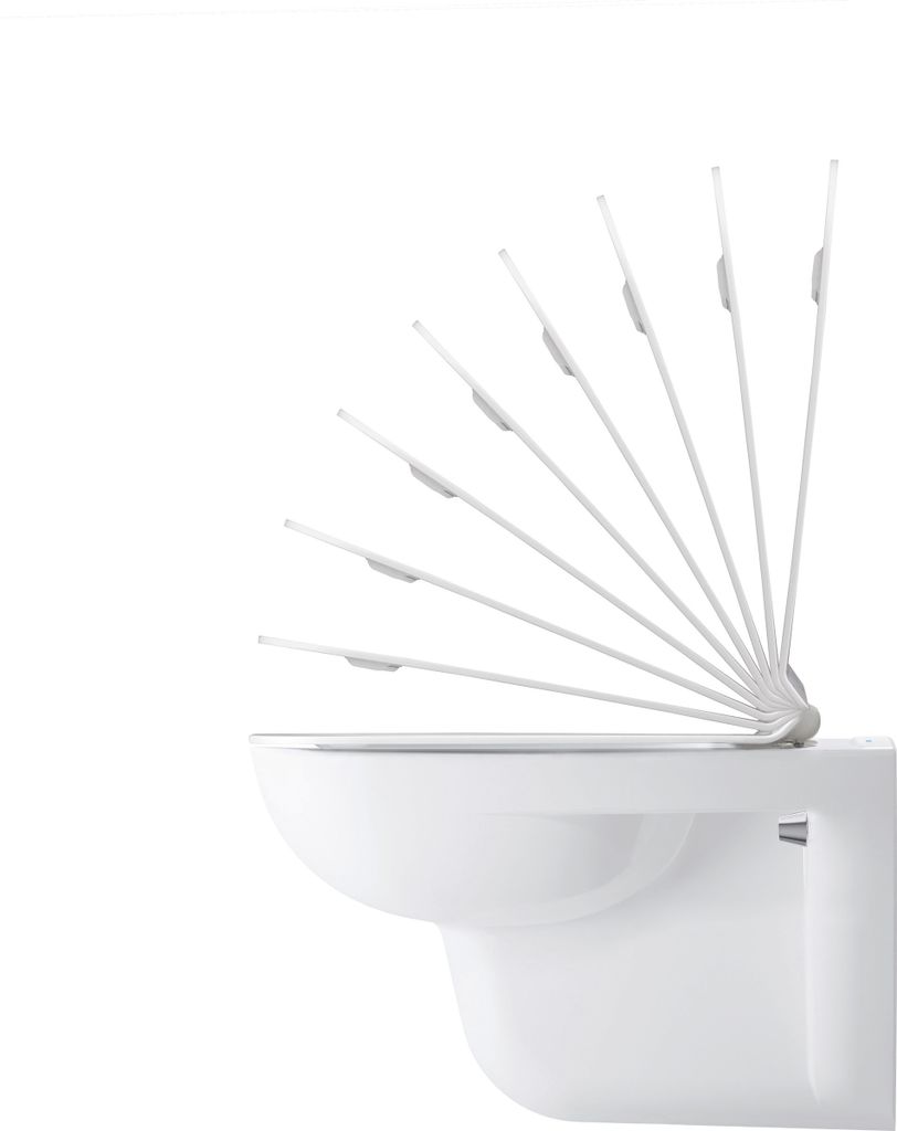 WC-Sitz D-Code ohne SoftClose Scharniere edelstahl, weiß Produktbild 6