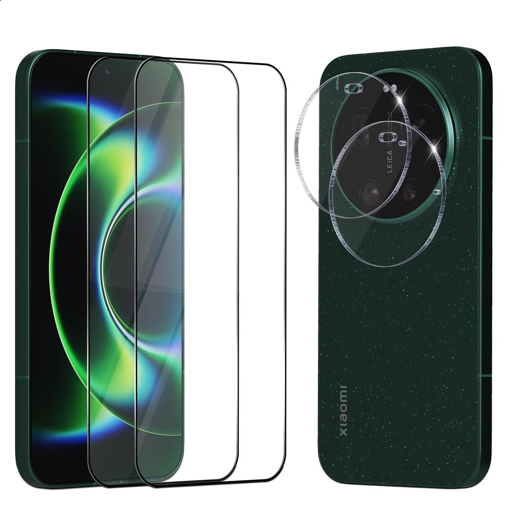 2-Pack Xiaomi 17 Ultra Displayschutz & 2-Pack Linsenschutz - Gehärtetes Glas 9H - Super Qualität 3D