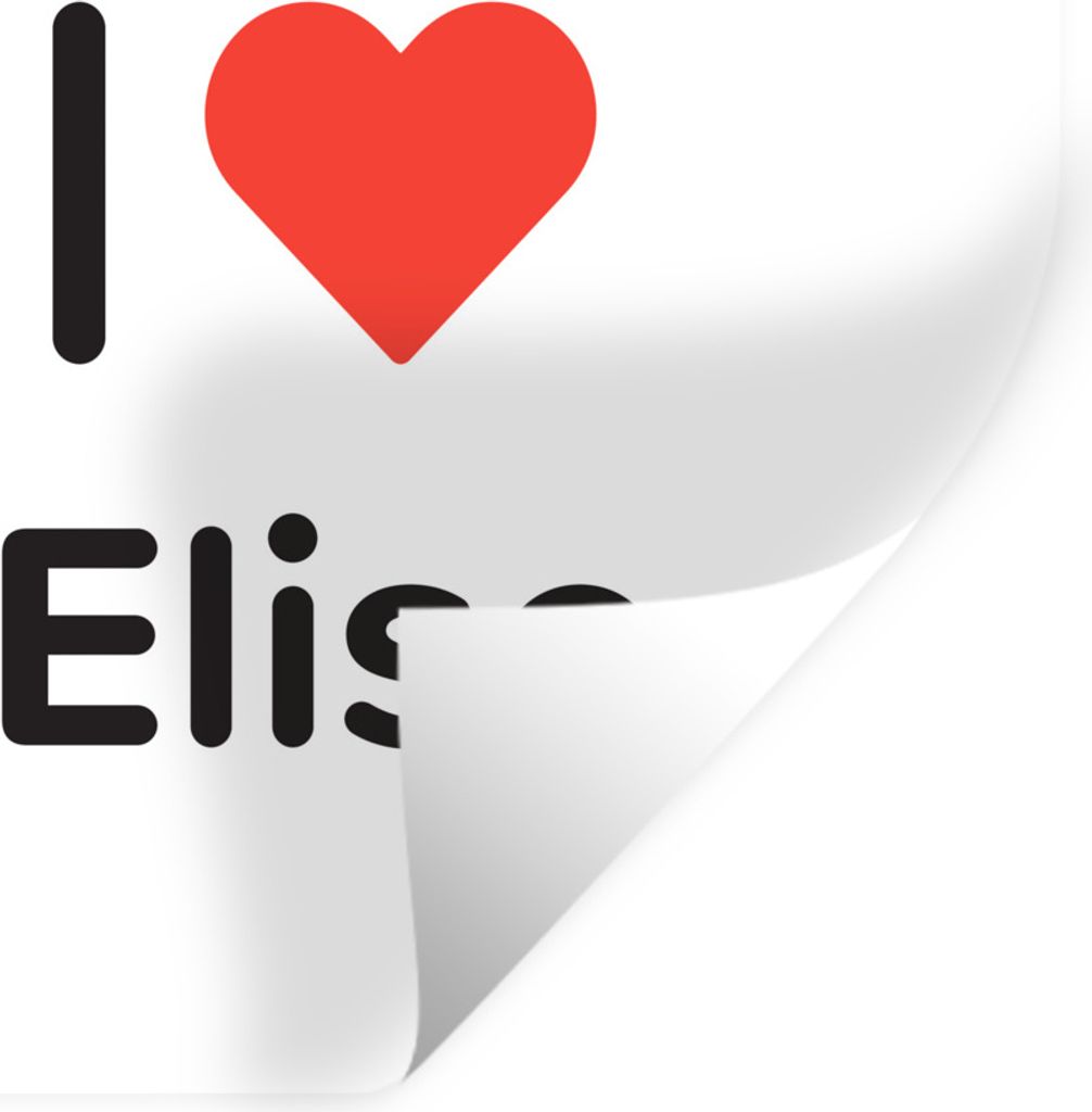 MuchoWow Wandtattoo Wandsticker Wandaufkleber Ich liebe - Elise - Mädchen 30x30 cm Selbstklebend und Repositionierbar - Repositionierbar - Wasse...