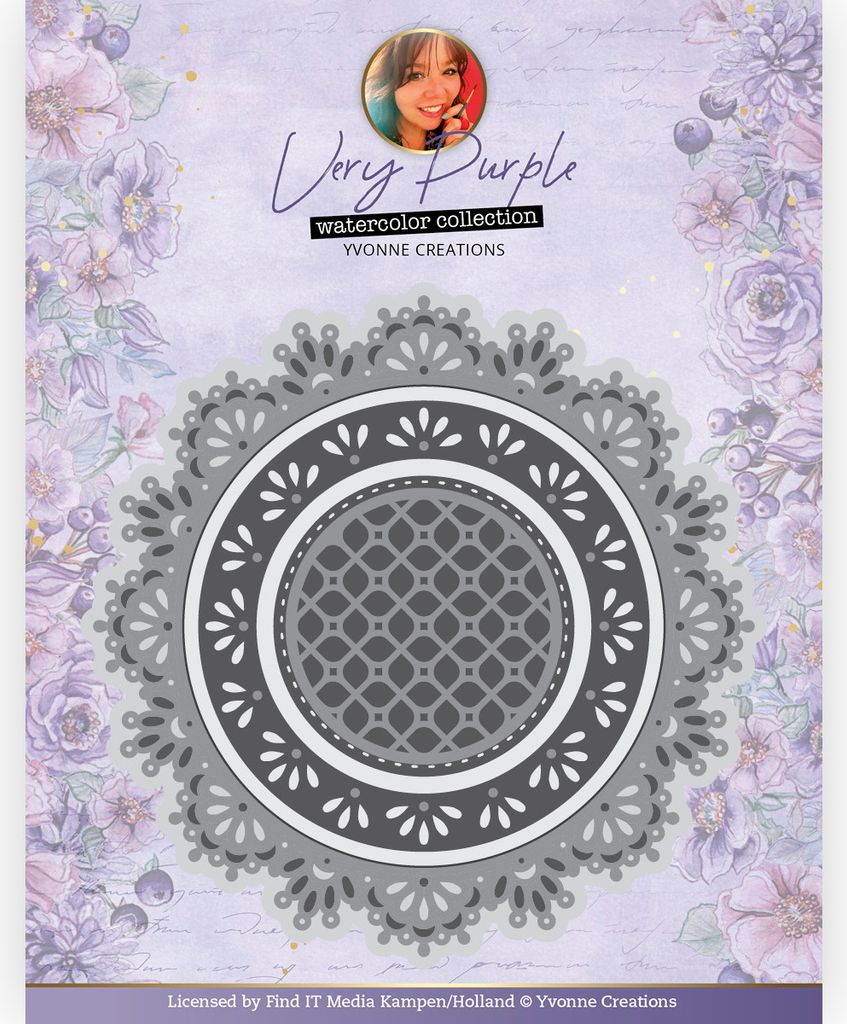 Stanzschablone - Yvonne Creations - Very Purple - Kreis