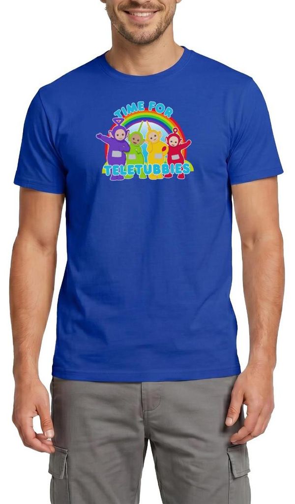 Spreadshirt Teletubbies Time For Teletubbies Männer T-Shirt, 4XL, Dunkelblau