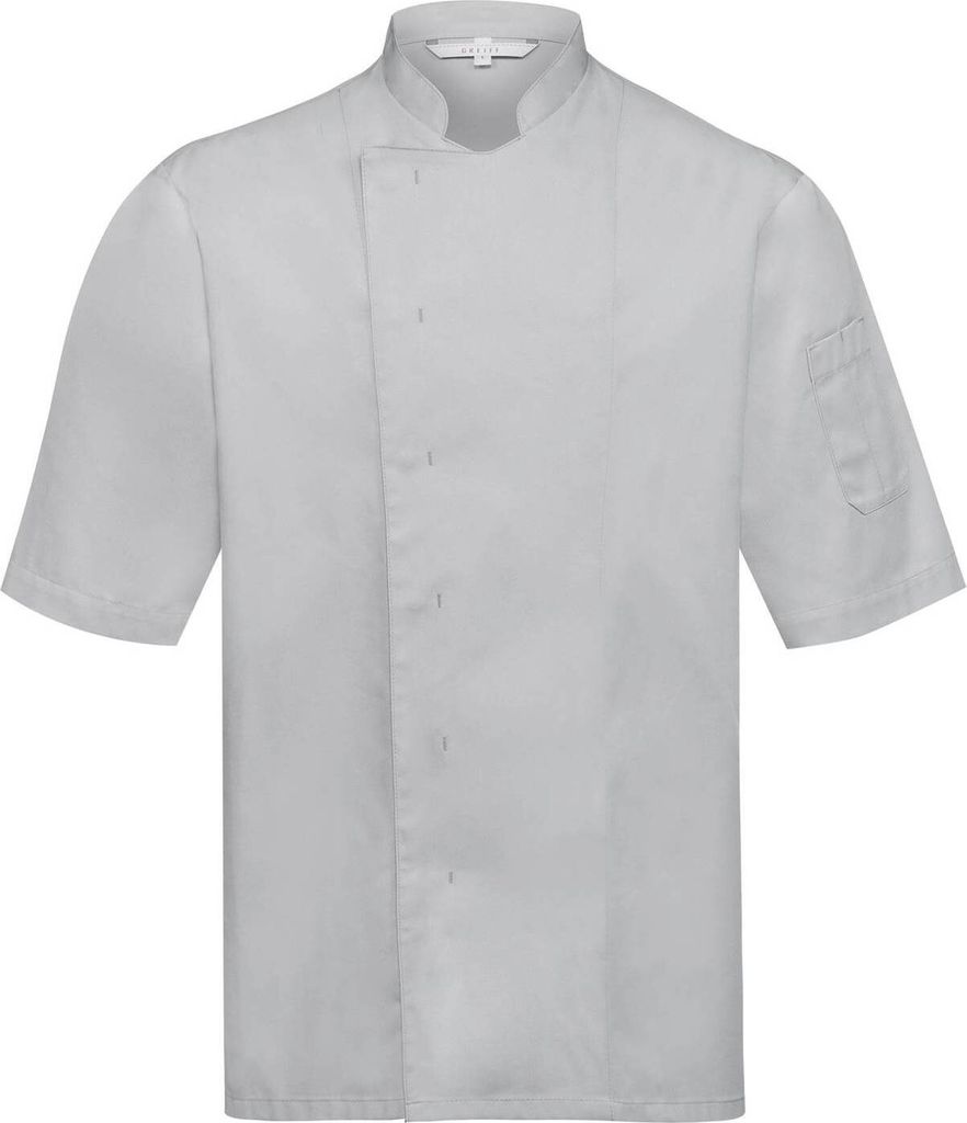 Greiff GASTRO Cuisine Herren Kochjacke Kurzarm Regular Hellgrau S