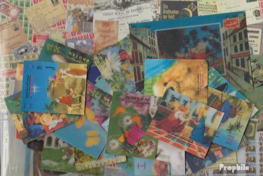 Briefmarken Motive 50 verschiedene 3D Marken Marken Produktbild 