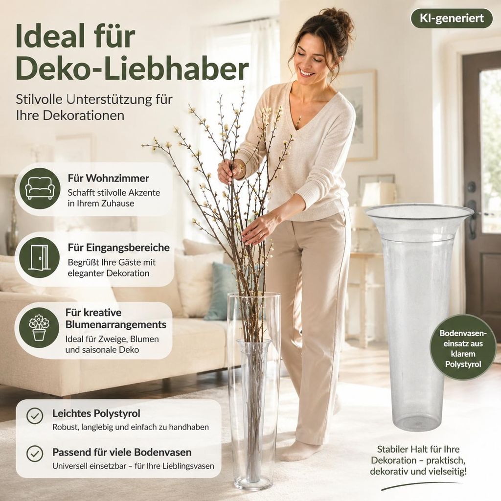 Testrut Bodenvaseneinsatz Kunststoff 32 cm S/L Vasen