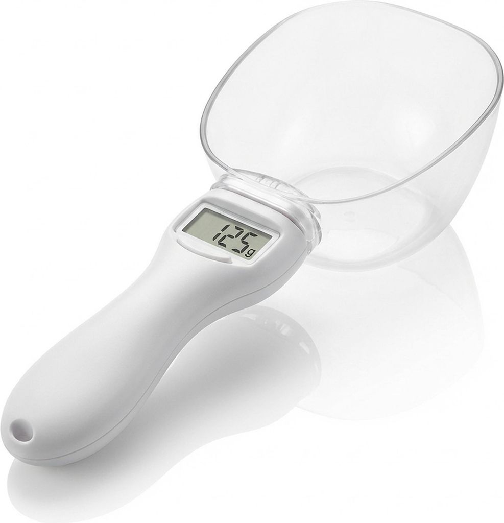 Arendo Löffelwaage digital, Küchenwaage Feinwaage, 5–800 g, 1 g Auflösung, LCD-Display, Einheiten g oz gn ct, abnehmbarer Löffel, Abschaltaut...