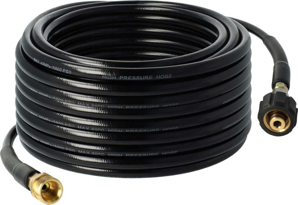 vhbw 30 m Verlängerungsschlauch kompatibel mit Kärcher K5, K 5.68 MD, K 490 M plus Hochdruckreiniger mit M22 x 1,5 Gewindeanschluss Schwarz