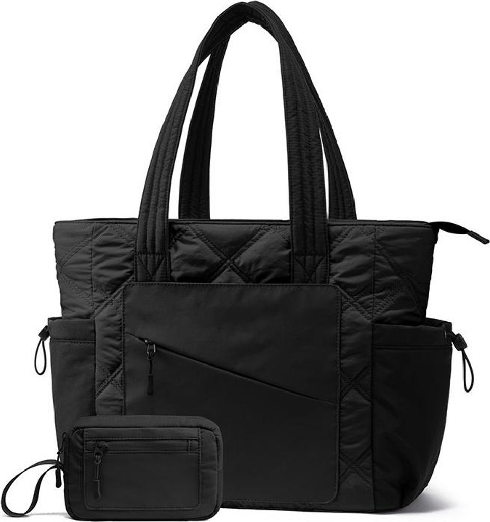 INF Stylische Nylon-Tragetasche für Damen - Reisen & Arbeit Schwarz