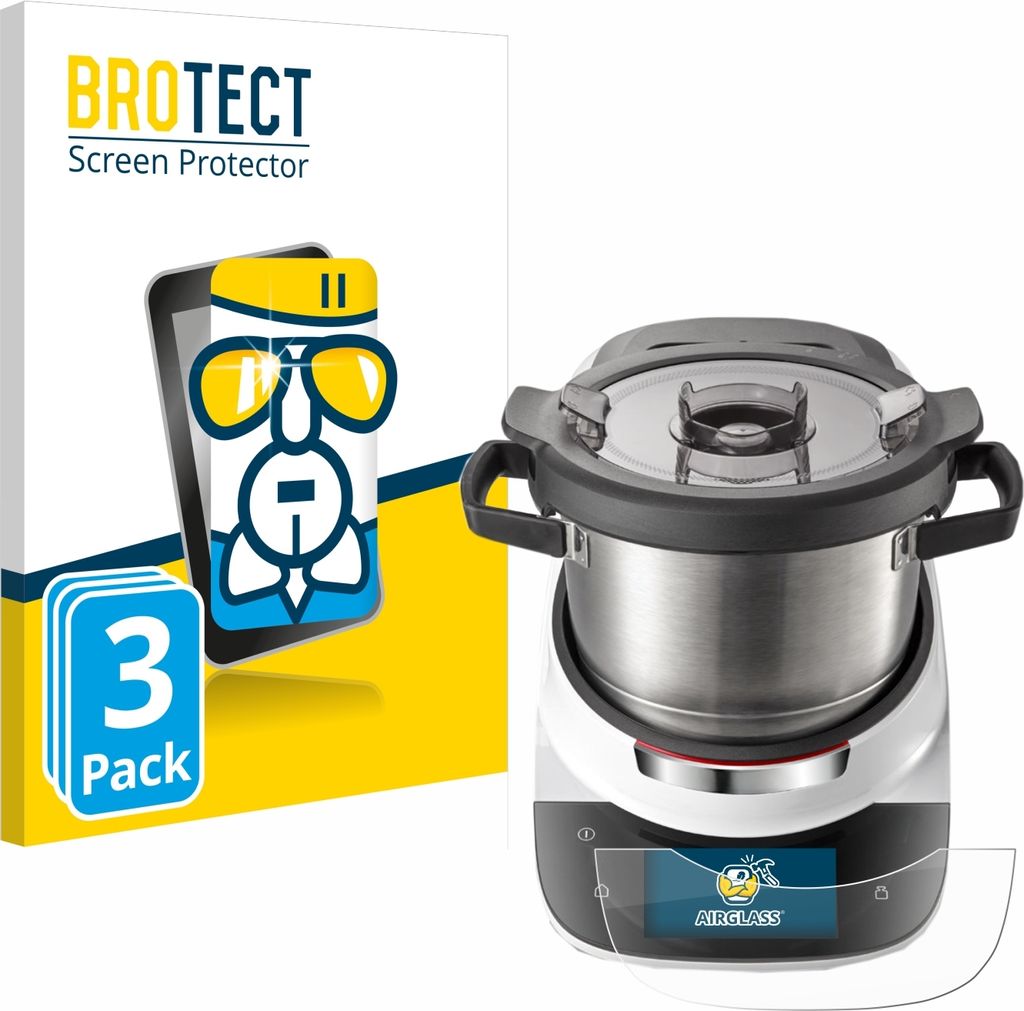 3x BROTECT Schutzglas für Bosch Cookit Schutzfolie Panzer Folie Glas Display Schutz klar