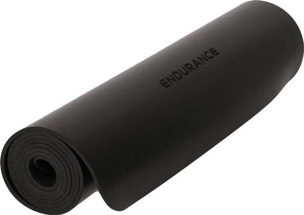 Endurance Rubber Yoga Mat Fitness Yogamatte Schwarz 0