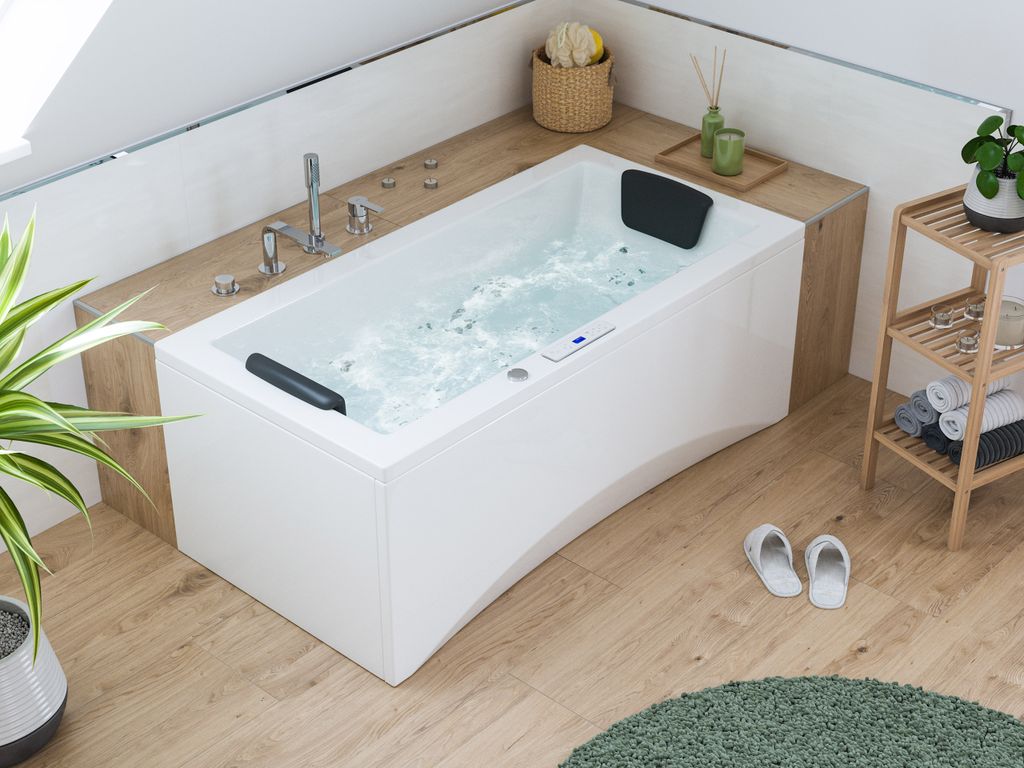 Rechteck Whirlpool Unity 150x75 Germany 22 Massagedüsen ohne Armatur : Ohne Armaturen Varianten: Ohne Armaturen