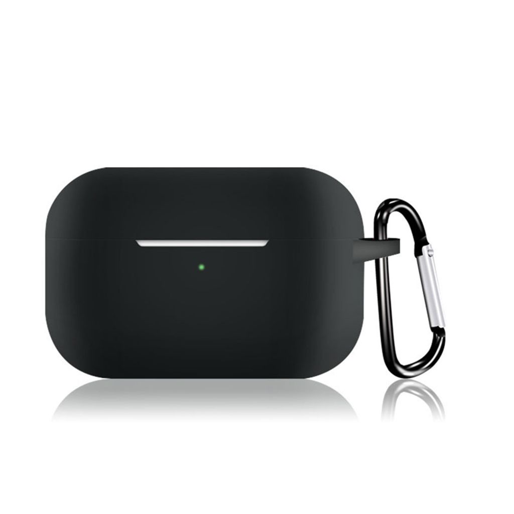 Silikon Mini Wireless Earphone Protective Case Storage Box für Air-Pods Pro 3-Schwarz