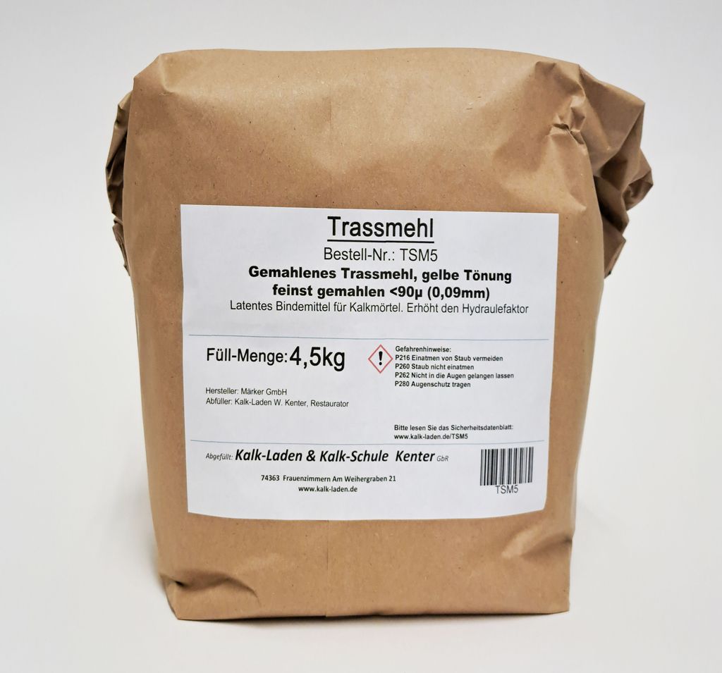Traßmehl, 4,5 kg, im Beutel, Suevit-Traß, Körnung: <90 Produktbild 