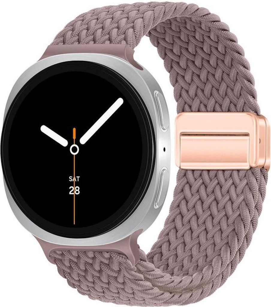 Magnetverschluss Nylon Armband für Samsung Galaxy Watch 8 / 8 Classic Loop Lila