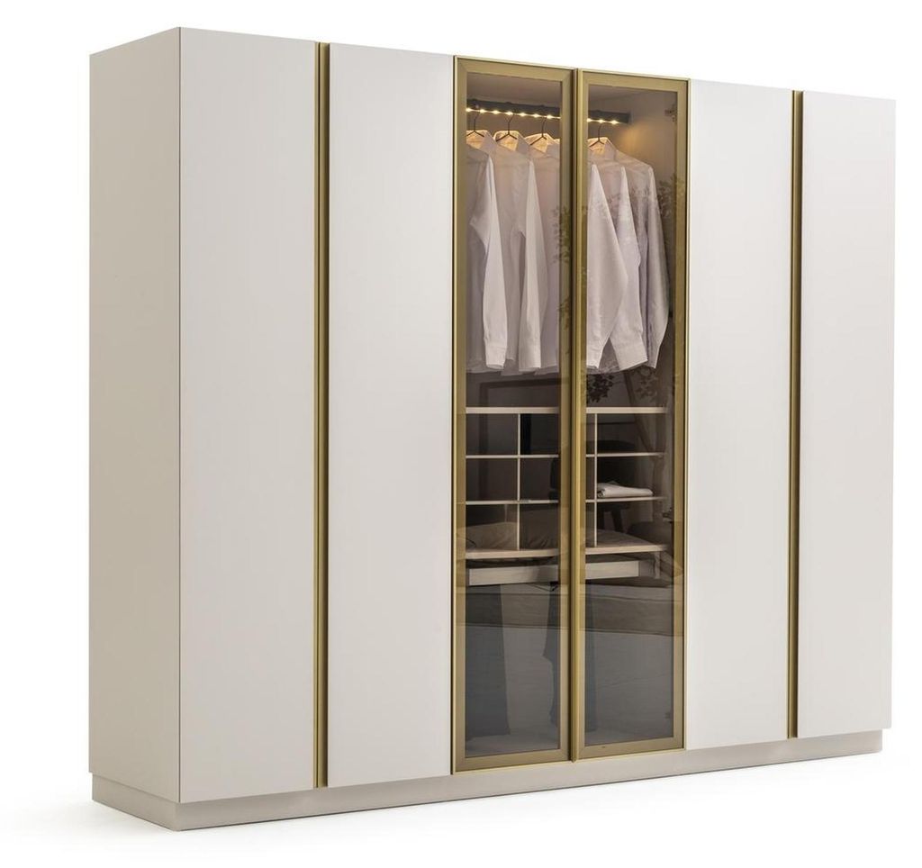 Kleiderschrank Garderobenschrank Schlafzimmer Weiß Modernes Design Möbel