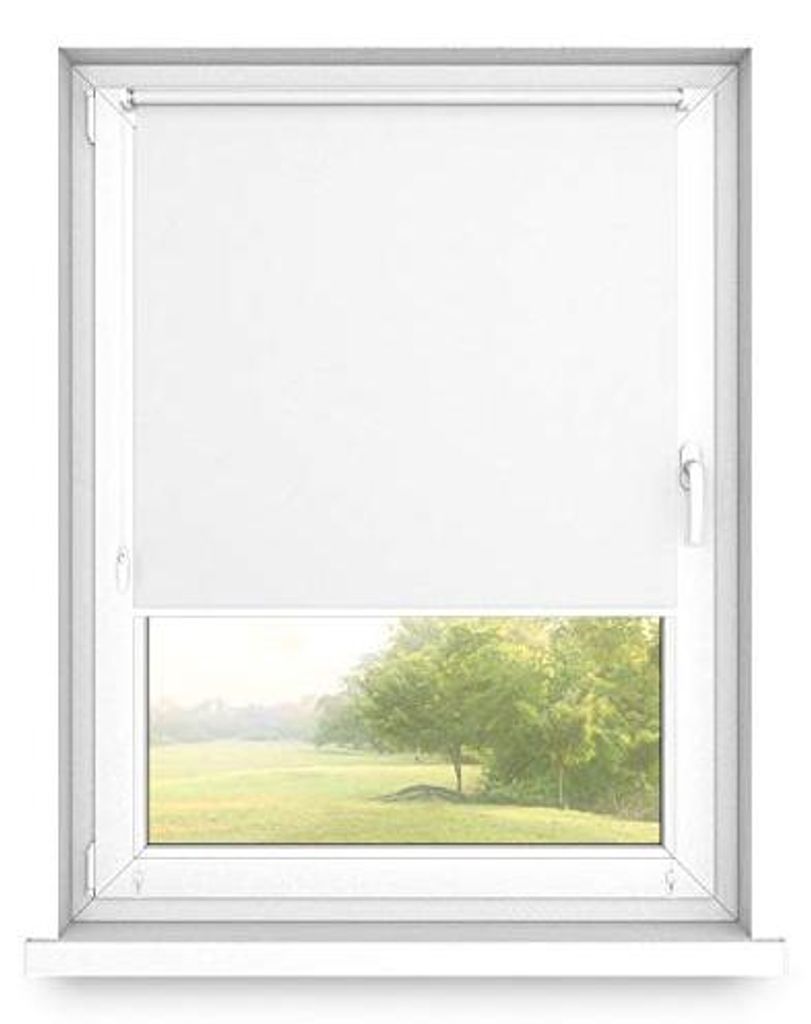 Time4blinds - Rollo ohne Kassette, 40x250 cm, Schneeweiß, Steuerung Links
