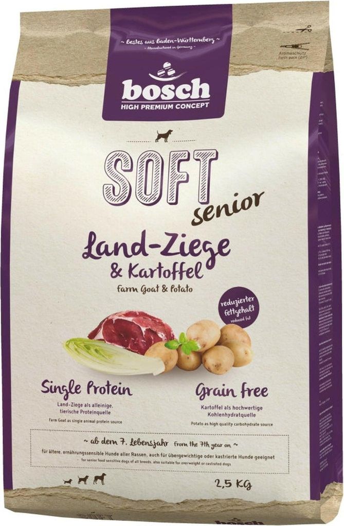 BOSCH Soft Senior Goat & Potatoes - trockenfutter für Hunde - 2 5kg
