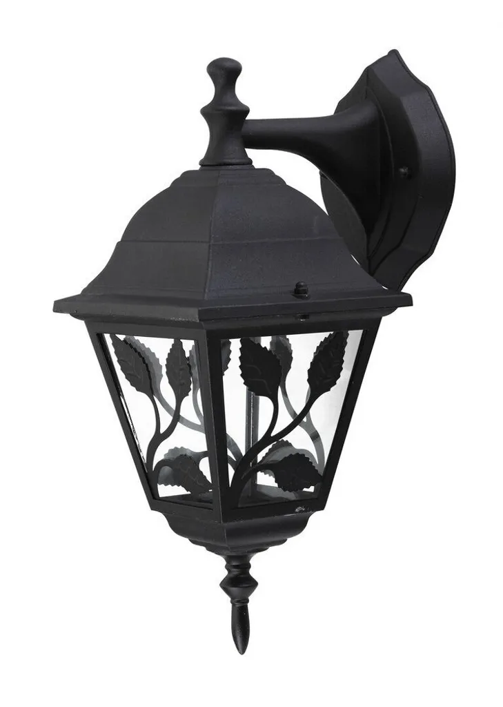 Rabalux 8243 Haga Lampada da Parete Esterno E27 Nero IP44 Classica