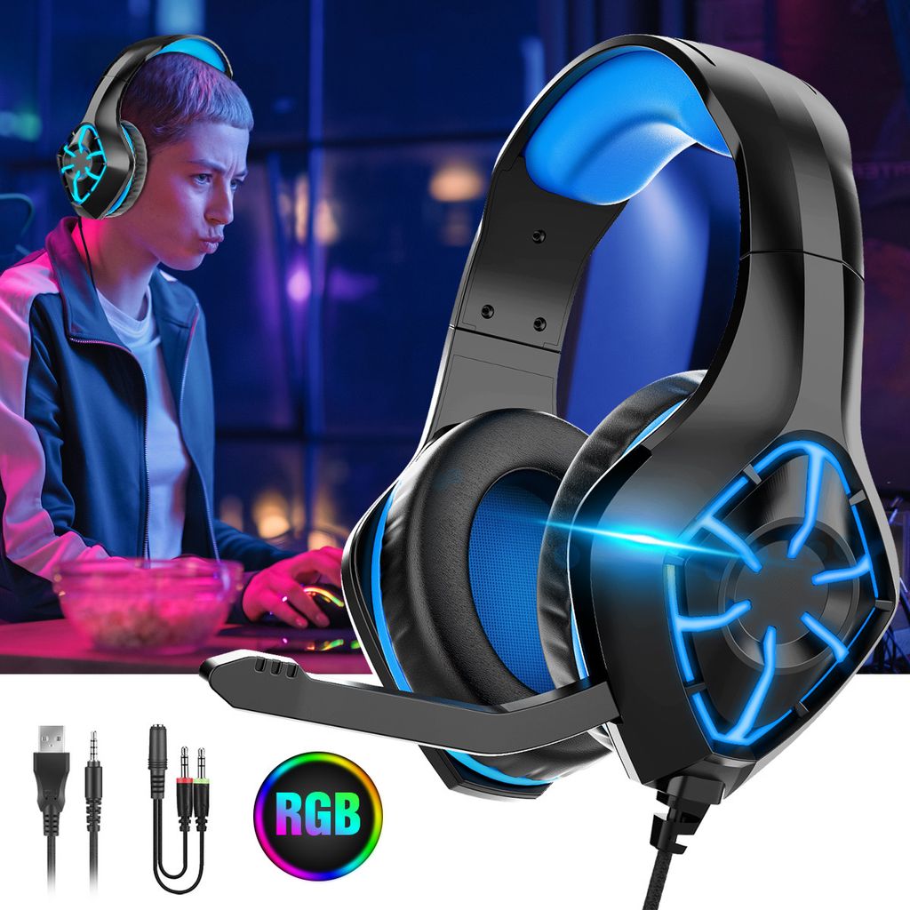 7MAGIC Gaming-Headset für PS4, PS5 PC, Xbox One, iPod, Produktbild 1