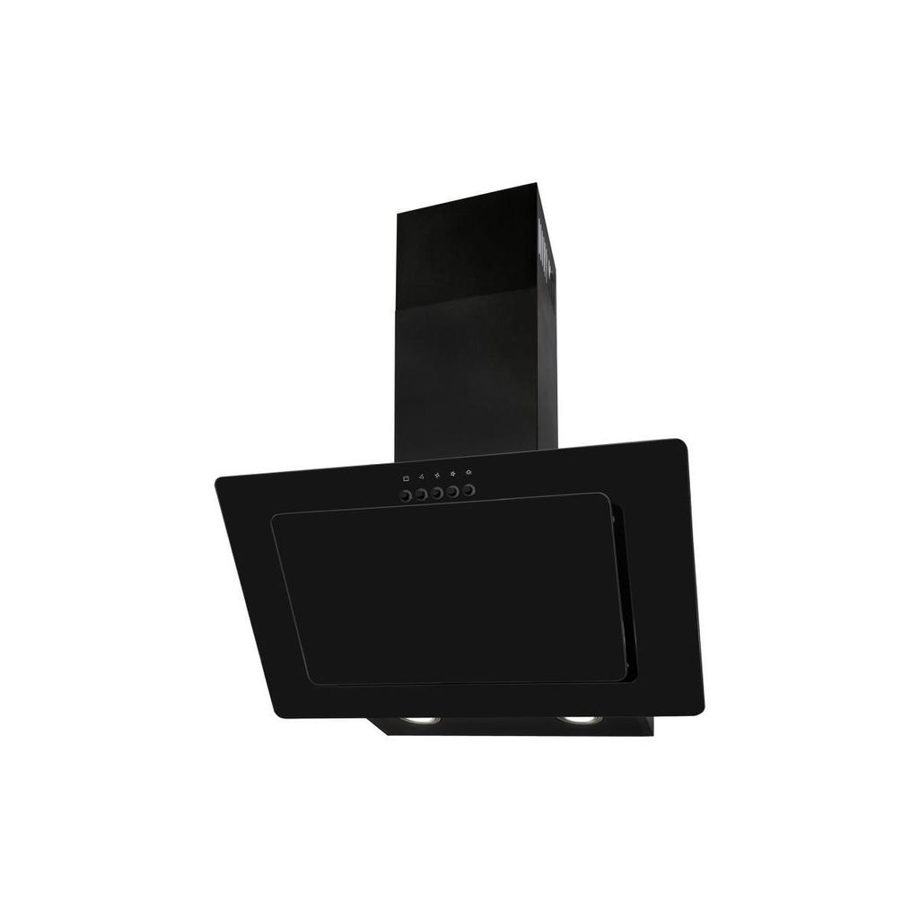 A black kitchen hood against a white background.